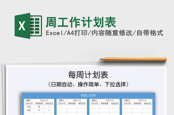 2025年周工作计划表