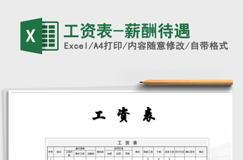 2025年工资表-薪酬待遇免费下载