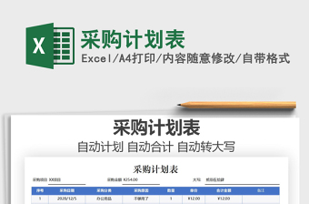 2025年采购计划表