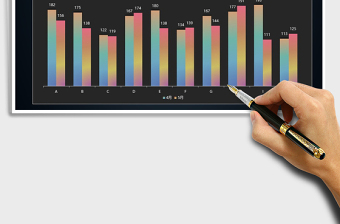 2025年柱形图通用模板免费下载