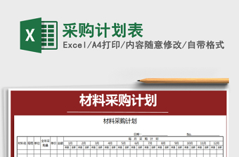 2025年采购计划表免费下载