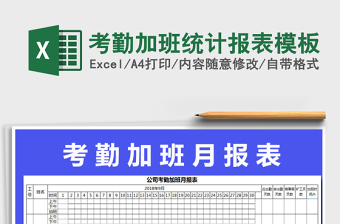 2025年考勤加班统计报表模板