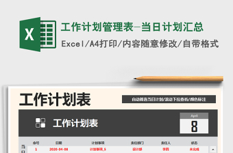 2025年工作计划管理表-当日计划汇总免费下载