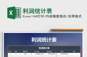 2025年利润统计表免费下载