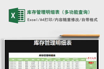 2025年库存管理明细表（多功能查询）