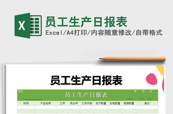 2025年员工生产日报表免费下载