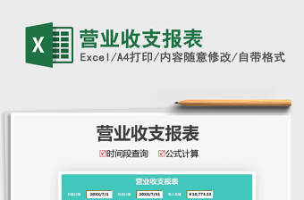 2025年营业收支报表