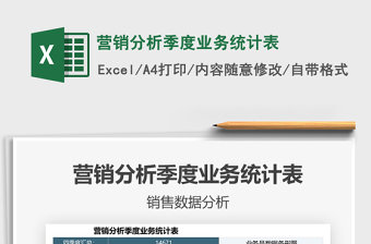 2025年营销分析季度业务统计表