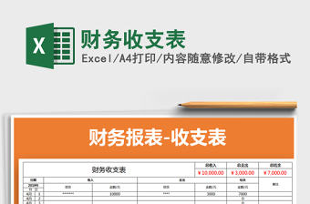 2025年财务收支表免费下载