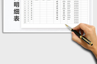 2025年2019实用精美收支明细表带公式免费下载