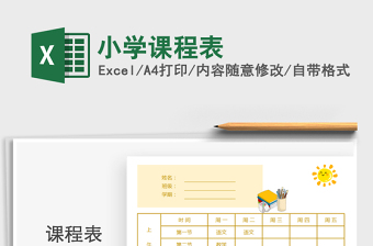 2025年小学课程表