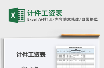 2025年计件工资表