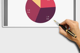 2025年赭红系列之饼图免费下载