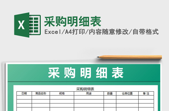 2025年采购明细表免费下载