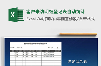 2025年客户来访明细登记表自动统计免费下载