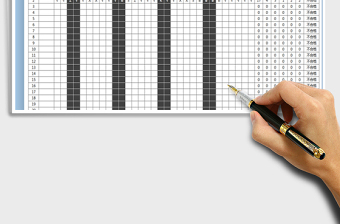 2025年考勤表（简洁自动统计）免费下载