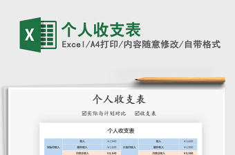 2025年个人收支表