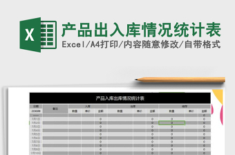 2025年产品出入库情况统计表免费下载