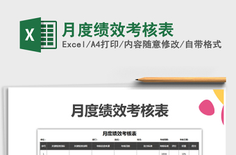 2025年月度绩效考核表免费下载