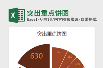 2025年突出重点饼图免费下载