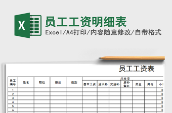 2025年员工工资明细表免费下载