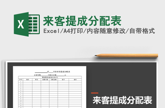 2025年来客提成分配表免费下载