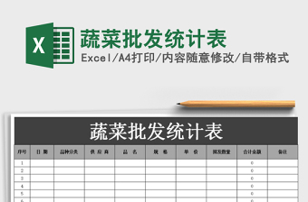 2025蔬菜进货空excel表格大全