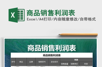 2025年商品销售利润表