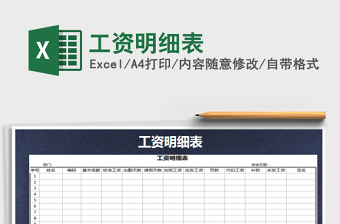2025年工资明细表免费下载