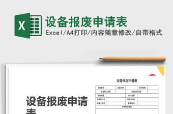 2025年设备报废申请表