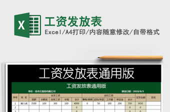 2025年工资发放表