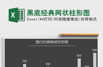2025年黑底经典网状柱形图免费下载