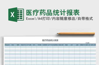2025年医疗药品统计报表免费下载
