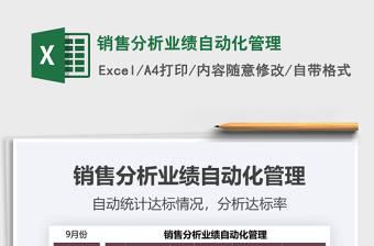 2025年销售分析业绩自动化管理