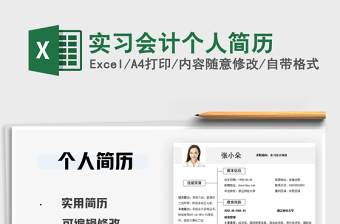 2025年实习会计个人简历