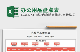 2025年办公用品盘点表