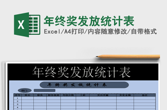 2025年年终奖发放统计表免费下载