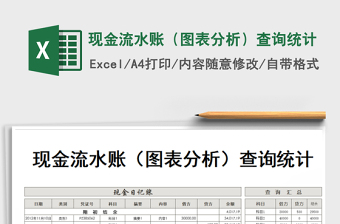 2025年现金流水账（图表分析）查询统计免费下载