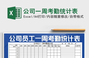 2025年公司一周考勤统计表免费下载
