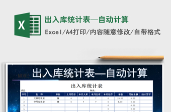 2025年出入库统计表—自动计算