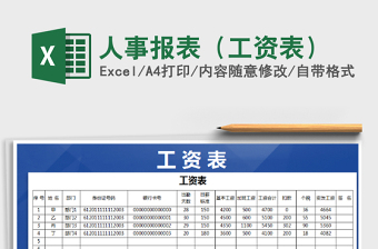 2025年人事报表（工资表）