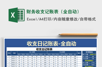 2025年财务收支记账表（全自动）