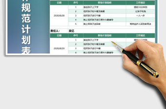 2025年个人工作规范计划表