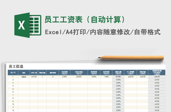 2025年员工工资表（自动计算）免费下载