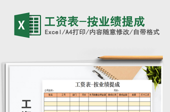 2025年工资表-按业绩提成免费下载