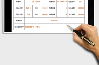 2025年礼品费申请单免费下载