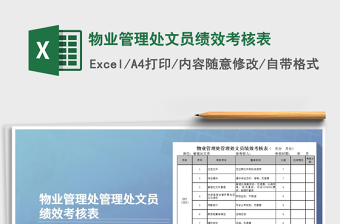 2025年物业管理处文员绩效考核表