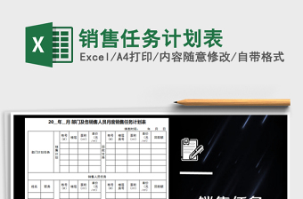 2025年销售任务计划表