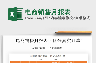 2025年电商销售月报表