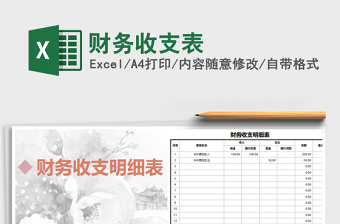 2025年财务收支表免费下载